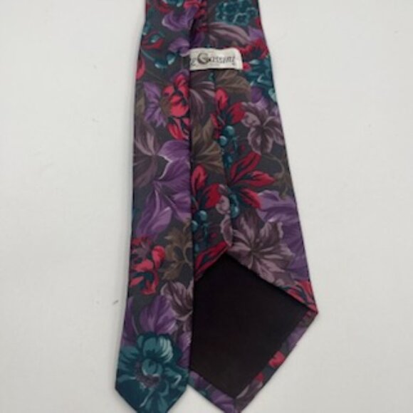 Oleg Cassini Neck Tie Vintage Collection Floral Silk Made In USA - Picture 4 of 7